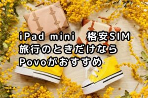 「iPad mini　格安SIM旅行のときだけならPovoがおすすめ」アイキャッチ画像